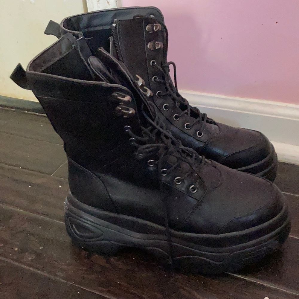 koi footwear combat boot platform - Picture 2 of 3